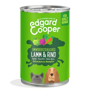 Sparpaket 24 x 400 g Edgard & Cooper Adult Lamm & Rind Hunde Nassfutter Echt
